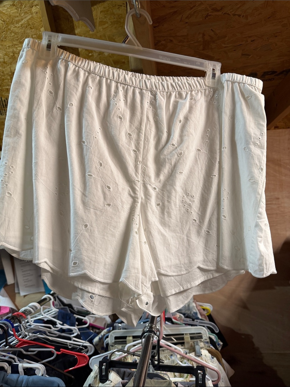 a new day White Eyelet High-Waist Shorts